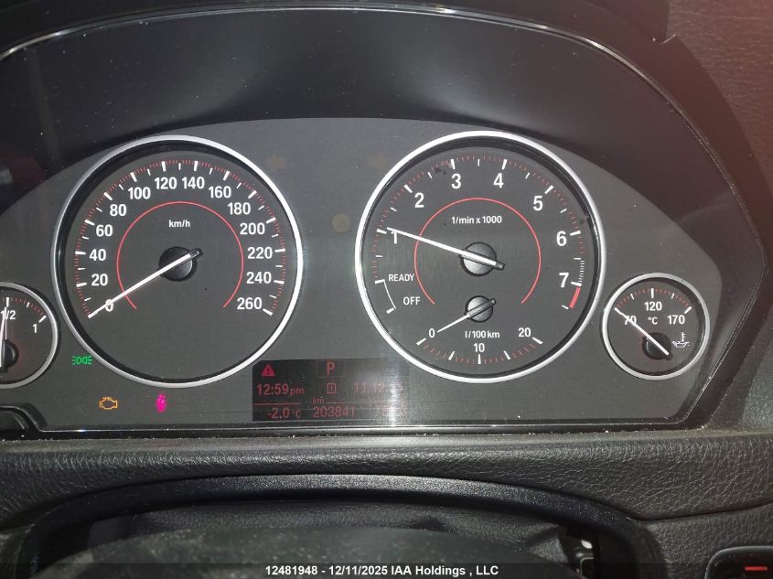 2014 BMW 320I xDrive VIN: WBA3C3G54ENS70069 Lot: 12481948