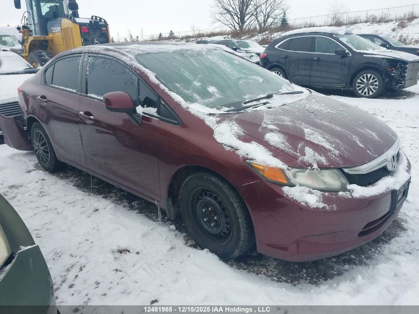 2012 Honda Civic Lx VIN: 2HGFB2F4XCH061948 Lot: 12481985