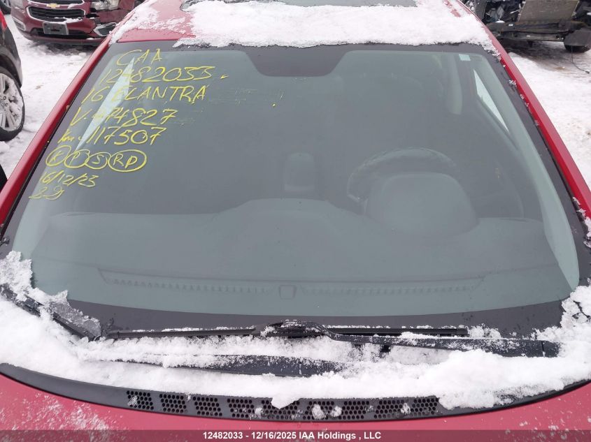 2016 Hyundai Elantra Se/Sport/Limited VIN: KMHDH4AE5GU474827 Lot: 12482033