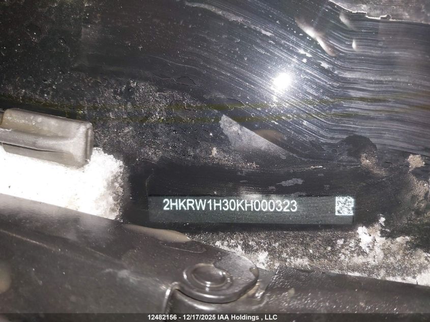 2019 Honda Cr-V Lx VIN: 2HKRW1H30KH000323 Lot: 12482156