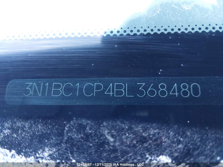 2011 Nissan Versa 1.8S VIN: 3N1BC1CP4BL368480 Lot: 12482187