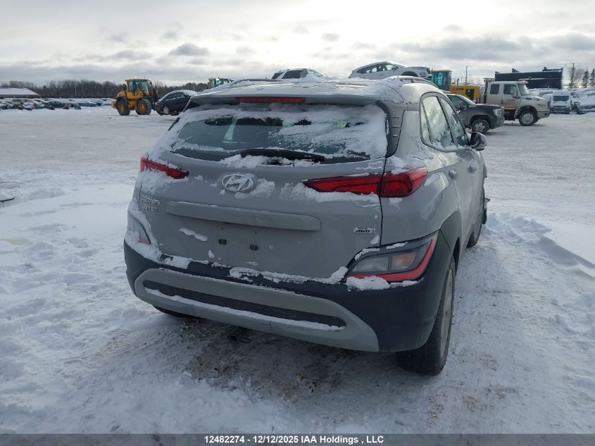 2022 Hyundai Kona Preferred Awd VIN: KM8K2CAB7NU848067 Lot: 12482274