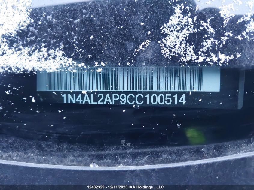 2012 Nissan Altima S VIN: 1N4AL2AP9CC100514 Lot: 12482329