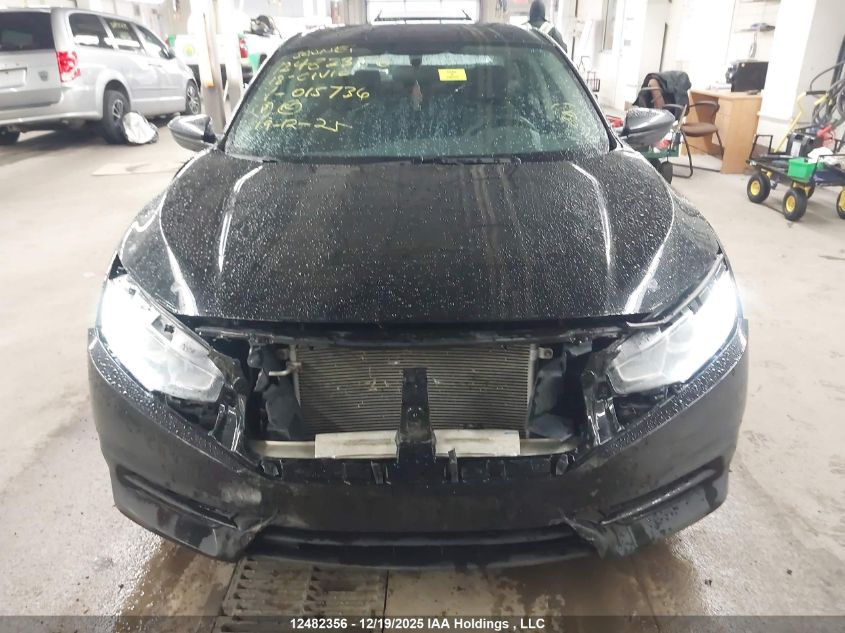 2018 Honda Civic Lx VIN: 2HGFC2E51JH015736 Lot: 12482356