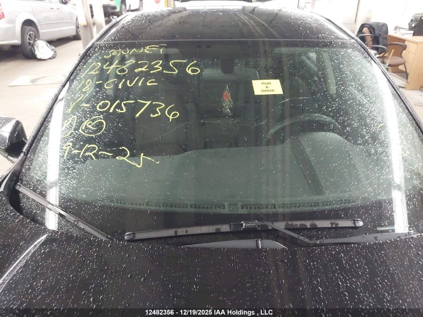 2018 Honda Civic Lx VIN: 2HGFC2E51JH015736 Lot: 12482356