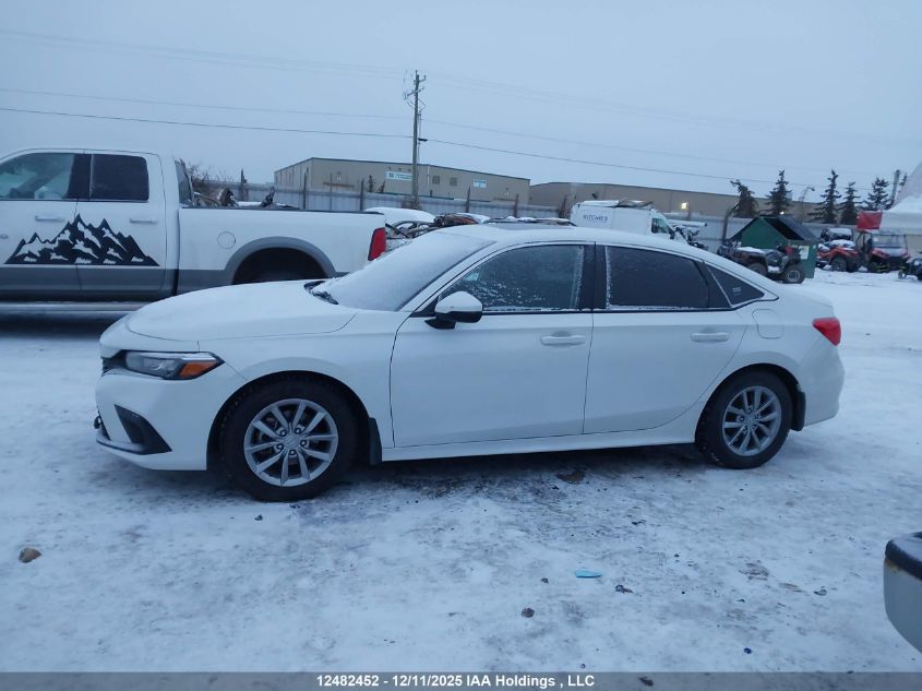 2022 Honda Civic VIN: 2HGFE2F3XNH118554 Lot: 12482452