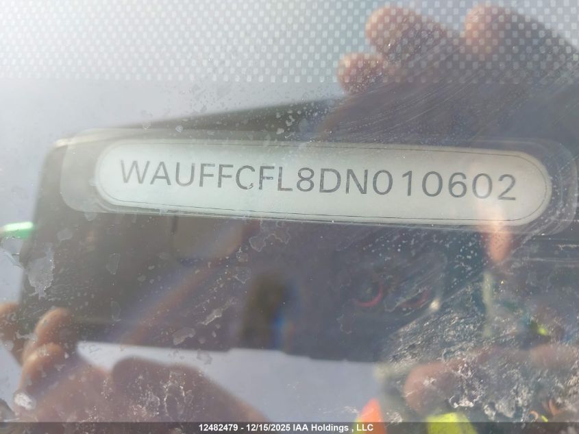 2013 Audi A4 2.0T Premium VIN: WAUFFCFL8DN010602 Lot: 12482479