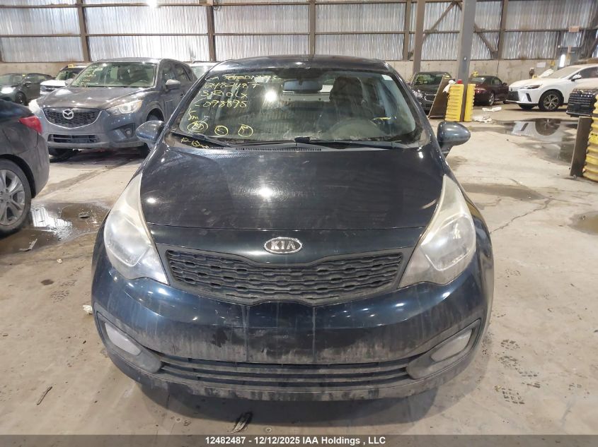 2013 Kia Rio Lx VIN: KNADM4A3XD6098895 Lot: 12482487