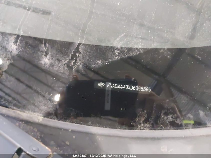 2013 Kia Rio Lx VIN: KNADM4A3XD6098895 Lot: 12482487