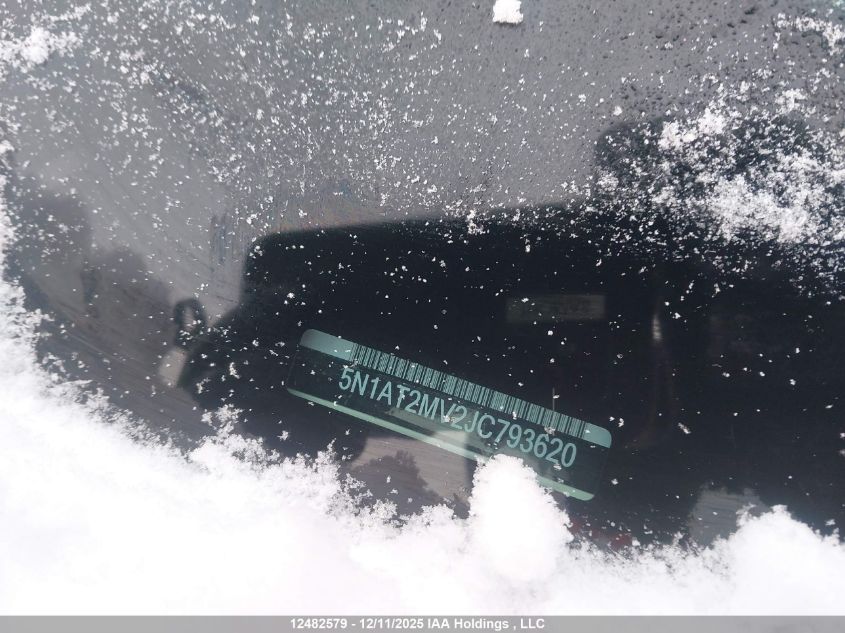 2018 Nissan Rogue Midnight Edition/S/Sl/Sl W/Propilot Assist/Sv VIN: 5N1AT2MV2JC793620 Lot: 12482579