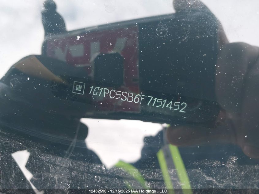 2015 Chevrolet Cruze 1Lt VIN: 1G1PC5SB6F7151452 Lot: 12482590