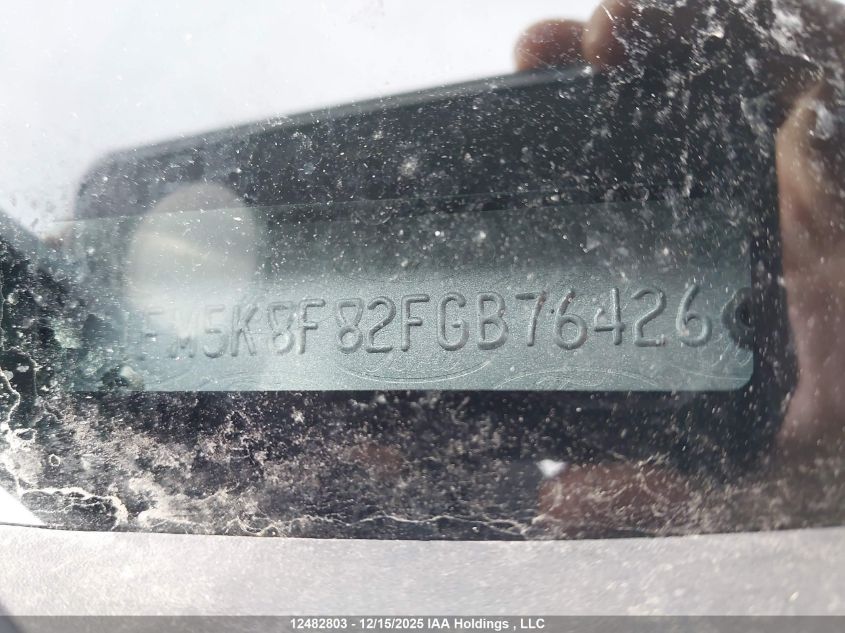 2015 Ford Explorer Limited VIN: 1FM5K8F82FGB76426 Lot: 12482803