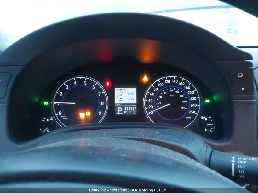 2012 Infiniti G25X VIN: JN1DV6ARXCM860166 Lot: 12482812