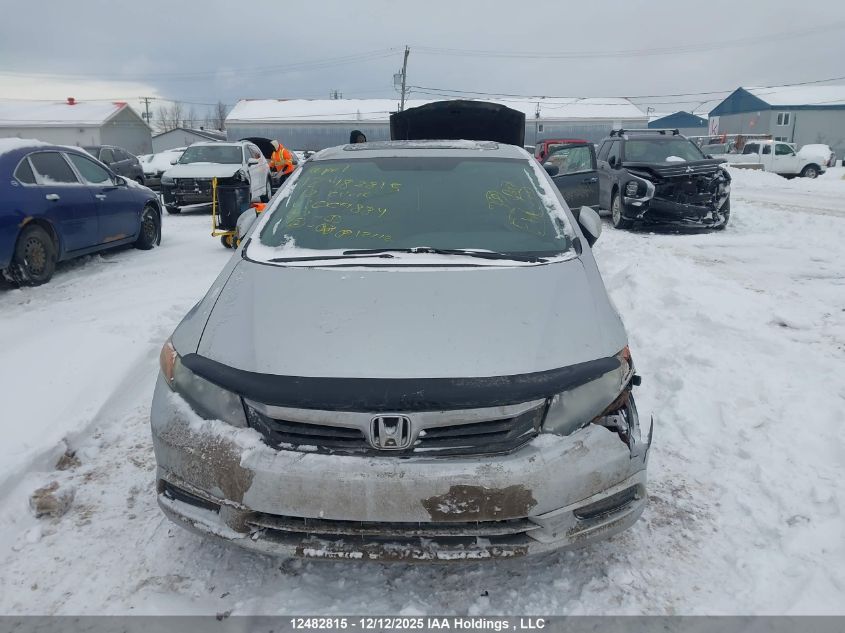 2012 Honda Civic Lx VIN: 2HGFB2F52CH009884 Lot: 12482815