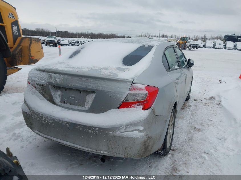 2012 Honda Civic Lx VIN: 2HGFB2F52CH009884 Lot: 12482815