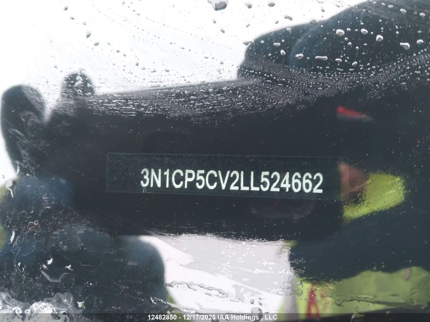 2020 Nissan Kicks Sv VIN: 3N1CP5CV2LL524662 Lot: 12482850