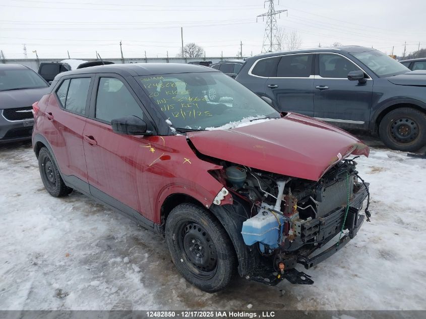 2020 Nissan Kicks Sv VIN: 3N1CP5CV2LL524662 Lot: 12482850