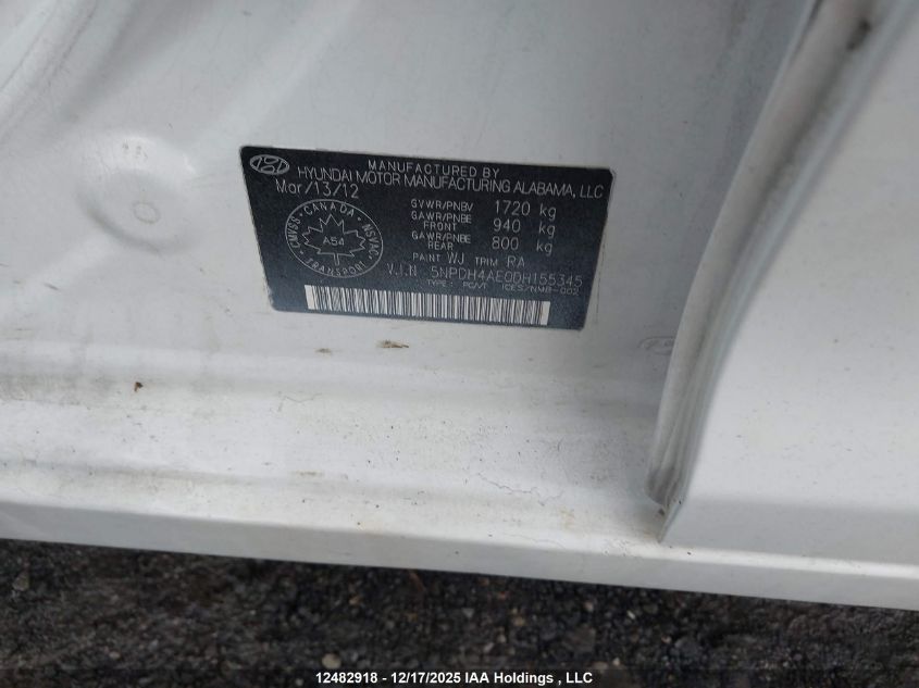 2013 Hyundai Elantra Gls/Limited VIN: 5NPDH4AE0DH155345 Lot: 12482918