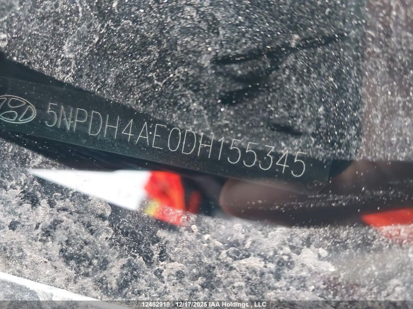 2013 Hyundai Elantra Gls/Limited VIN: 5NPDH4AE0DH155345 Lot: 12482918