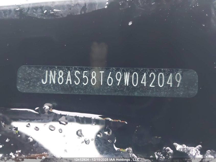 2009 Nissan Rogue Sl VIN: JN8AS58T69W042049 Lot: 12482924