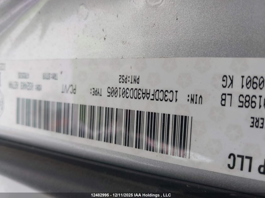 2013 Dodge Dart Se/Aero VIN: 1C3CDFAA3DD301005 Lot: 12482995