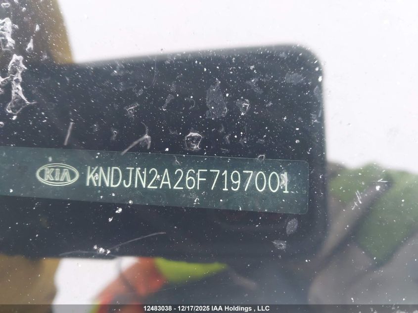 2015 Kia Soul VIN: KNDJN2A26F7197001 Lot: 12483038