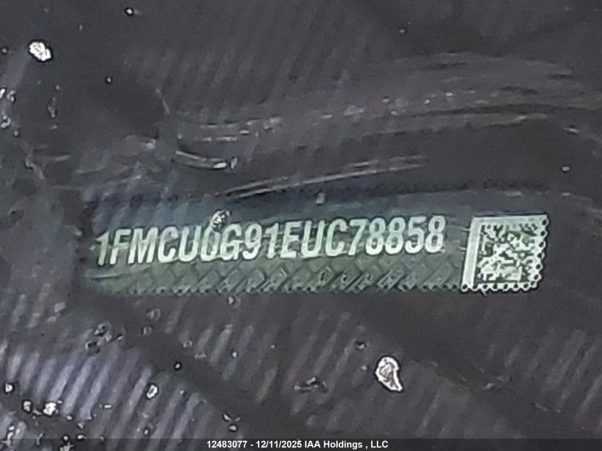 2014 Ford Escape Se VIN: 1FMCU0G91EUC78858 Lot: 12483077