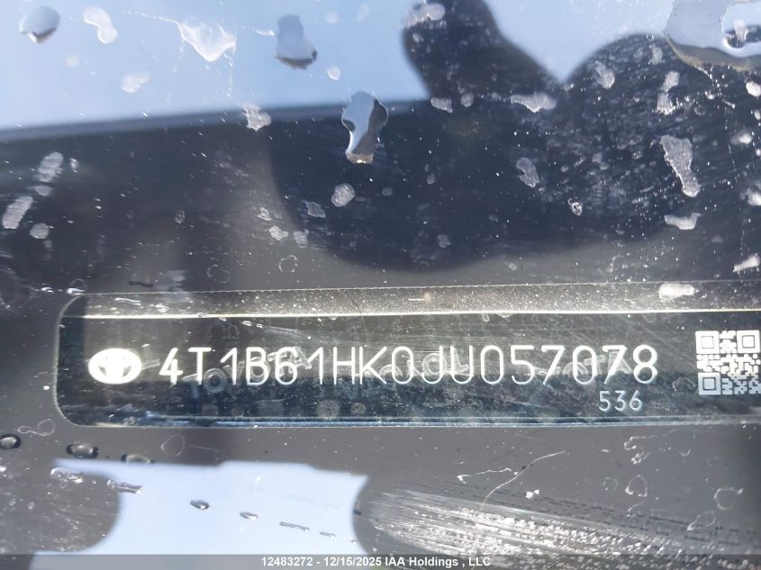 2018 Toyota Camry VIN: 4T1B61HK0JU057078 Lot: 12483272