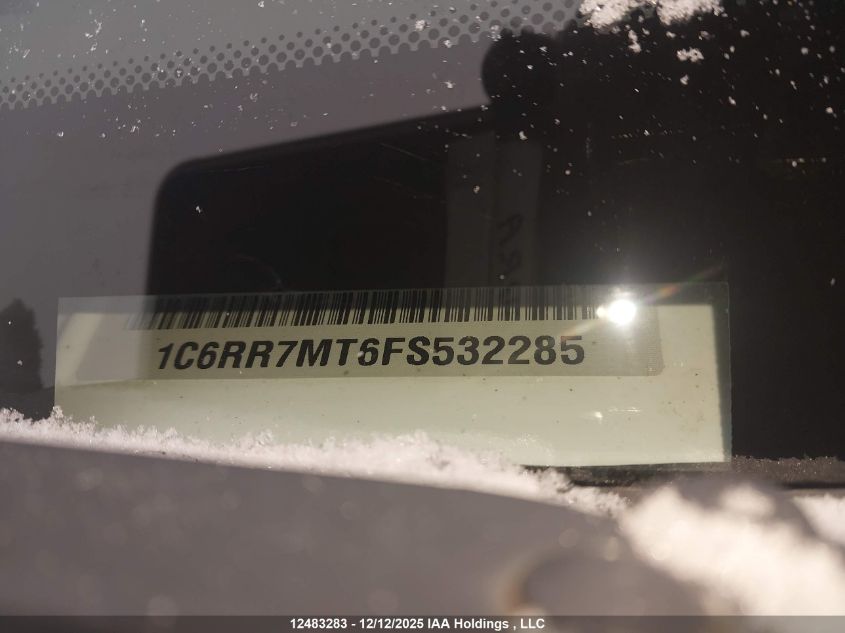 2015 Ram 1500 Sport VIN: 1C6RR7MT6FS532285 Lot: 12483283