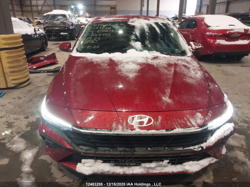 2024 Hyundai Elantra Preferred VIN: KMHLM4DG3RU847743 Lot: 12483288