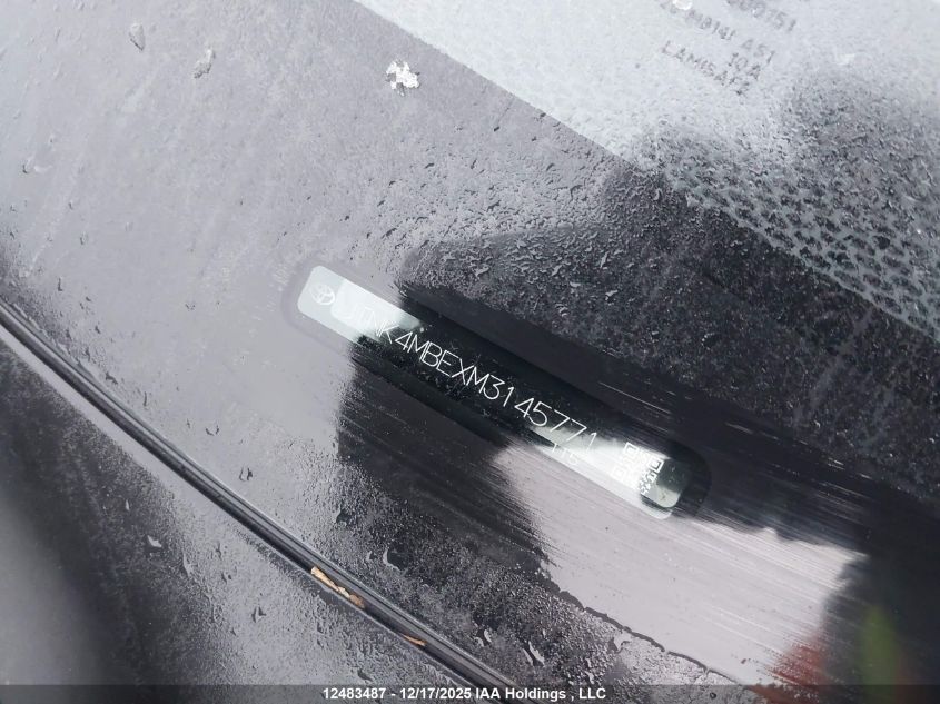 2021 Toyota Corolla VIN: JTNK4MBEXM3145771 Lot: 12483487