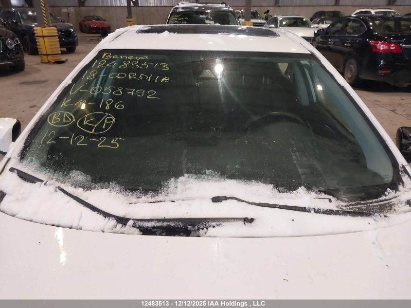 2018 Toyota Corolla Se VIN: 2T1BURHE5JC058792 Lot: 12483513