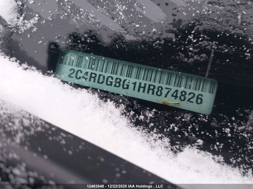 2017 Dodge Grand Caravan Cvp/Sxt VIN: 2C4RDGBG1HR874826 Lot: 12483548