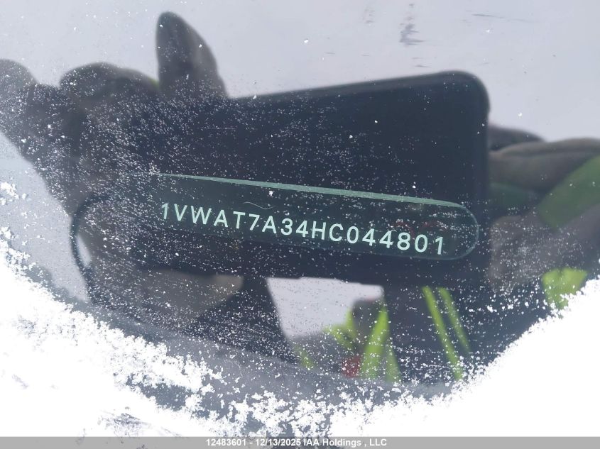 2017 Volkswagen Passat S VIN: 1VWAT7A34HC044801 Lot: 12483601