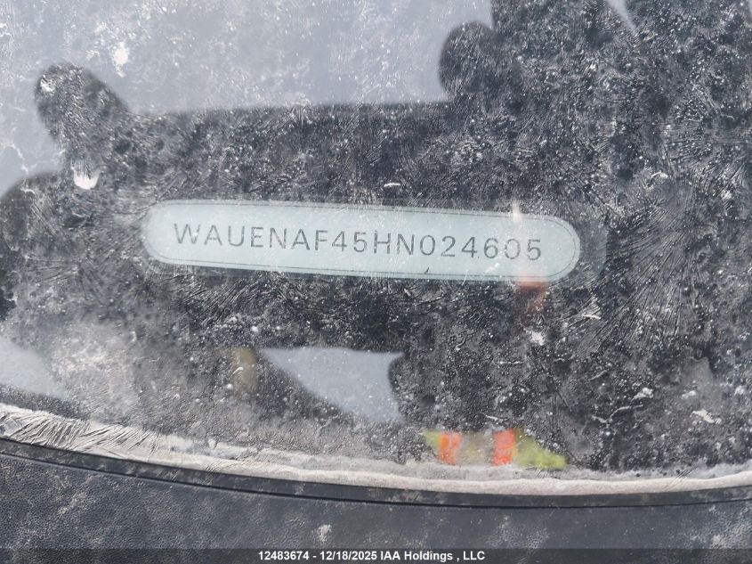 2017 Audi A4 2.0T Progressiv VIN: WAUENAF45HN024605 Lot: 12483674
