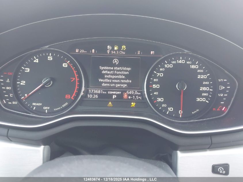 2017 Audi A4 2.0T Progressiv VIN: WAUENAF45HN024605 Lot: 12483674