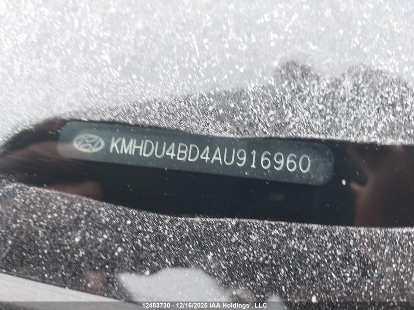 2010 Hyundai Elantra Blue/Gls/Se VIN: KMHDU4BD4AU916960 Lot: 12483730