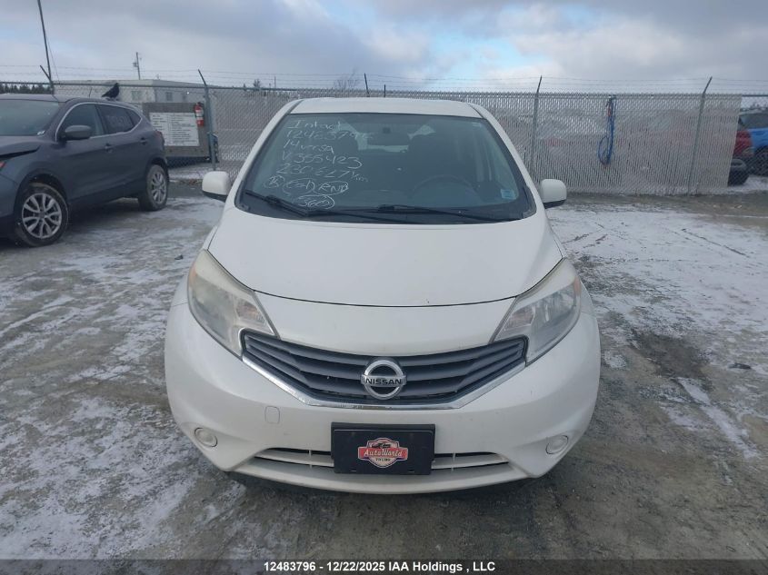 2014 Nissan Versa Note 1.6 S/1.6 Sl/1.6 Sv VIN: 3N1CE2CP3EL355423 Lot: 12483796
