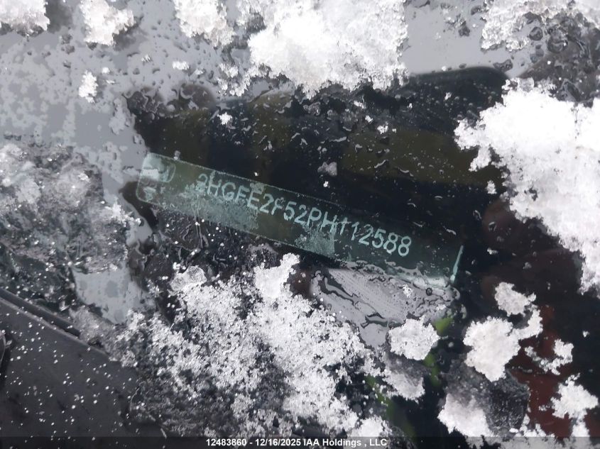 2023 Honda Civic VIN: 2HGFE2F52PH112588 Lot: 12483860