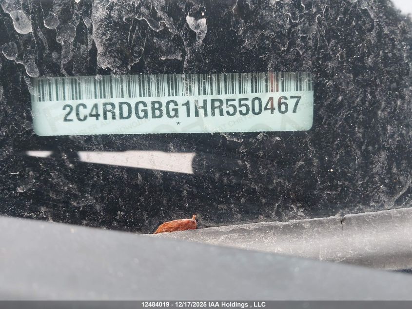 2017 Dodge Grand Caravan Se VIN: 2C4RDGBG1HR550467 Lot: 12484019