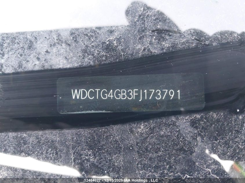 2015 Mercedes-Benz Gla 250 4Matic VIN: WDCTG4GB3FJ173791 Lot: 12484027