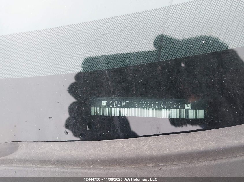 2005 Buick Allure Cx VIN: 2G4WF532X51281041 Lot: 12444756X