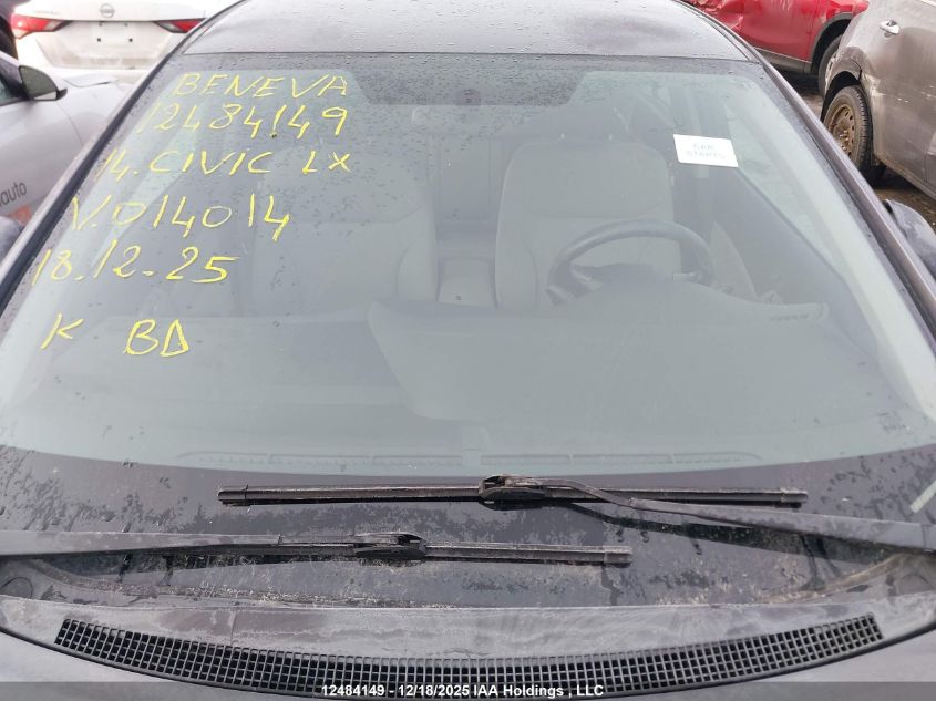 2014 Honda Civic Lx VIN: 2HGFB2F44EH014014 Lot: 12484149