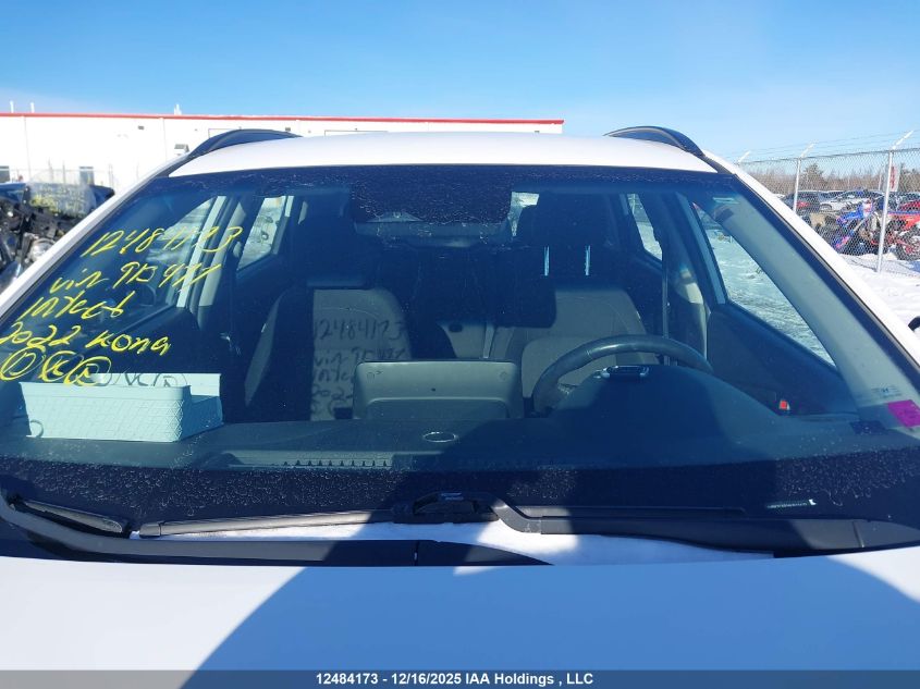 2022 Hyundai Kona Preferred Awd VIN: KM8K2CAB1NU913477 Lot: 12484173