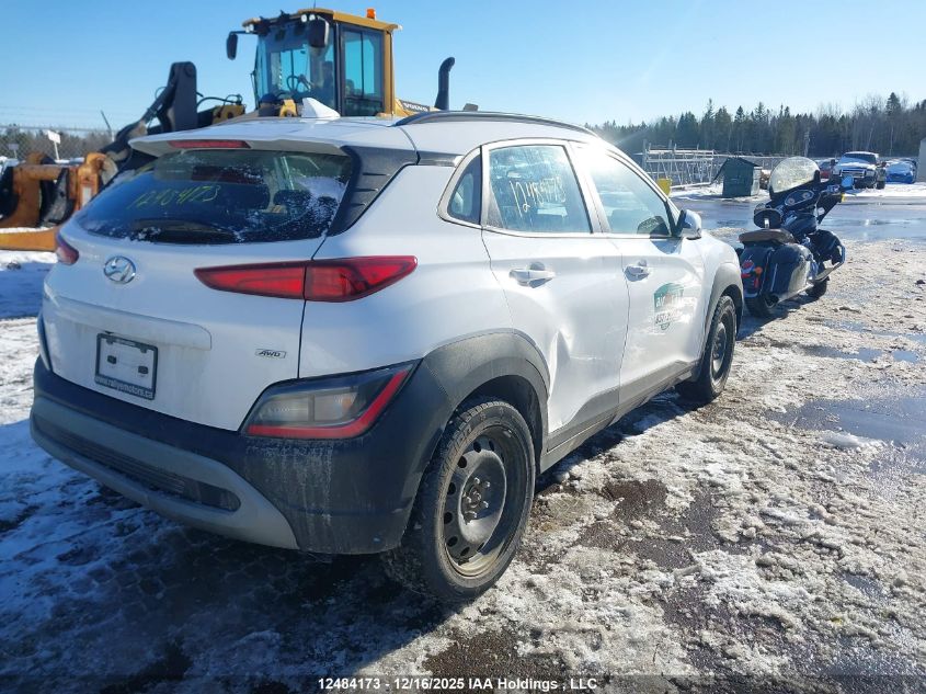 2022 Hyundai Kona Preferred Awd VIN: KM8K2CAB1NU913477 Lot: 12484173