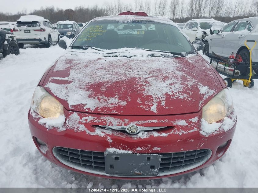 2001 Chrysler Sebring VIN: 1C3EL56U71N701390 Lot: 12484214