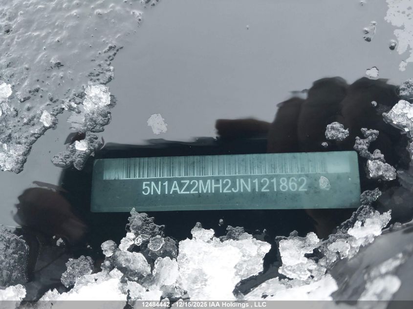 2018 Nissan Murano Midnight Edition/Platinum/Sl/Sv VIN: 5N1AZ2MH2JN121862 Lot: 12484442