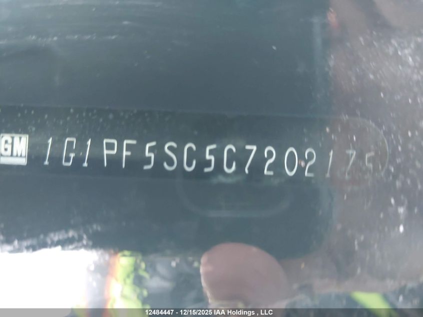 2012 Chevrolet Cruze Lt VIN: 1G1PF5SC5C7202175 Lot: 12484447