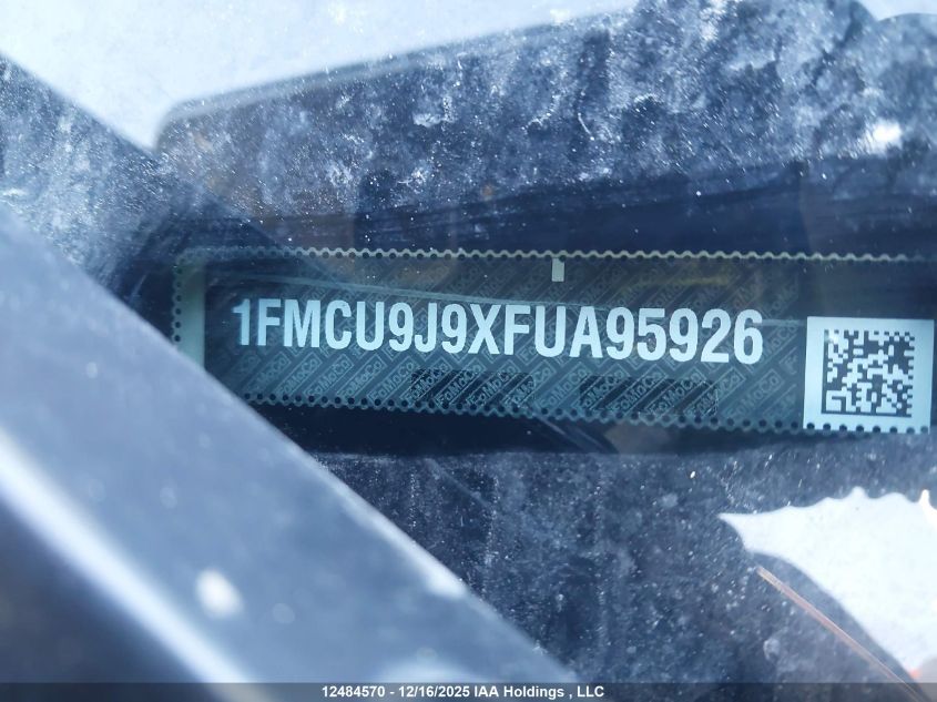 2015 Ford Escape Titanium VIN: 1FMCU9J9XFUA95926 Lot: 12484570