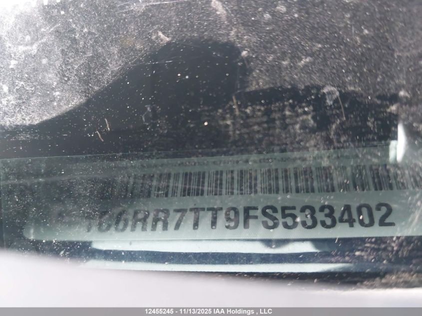 2015 Ram 1500 Slt VIN: 1C6RR7TT9FS533402 Lot: 12455245X